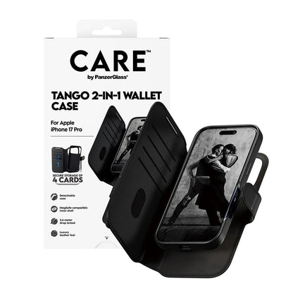 MagSafe Case for Apple iPhone 17 Pro, PanzerGlass, Care Feature Tango Two-in-One, Black