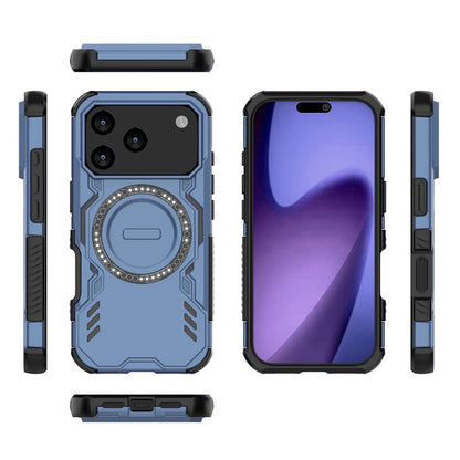 MagSafe Case for Apple iPhone 17 Pro, Techsuit, ArmorMag, Blue