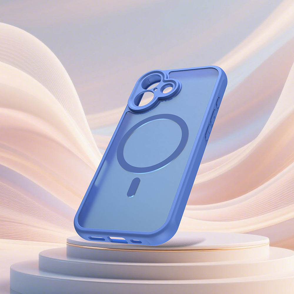 MagSafe Case for Apple iPhone 17, Techsuit, HaloFrost II, Blue