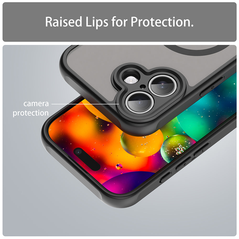 MagSafe Case for Apple iPhone 17, Techsuit, HaloFrost II, Black