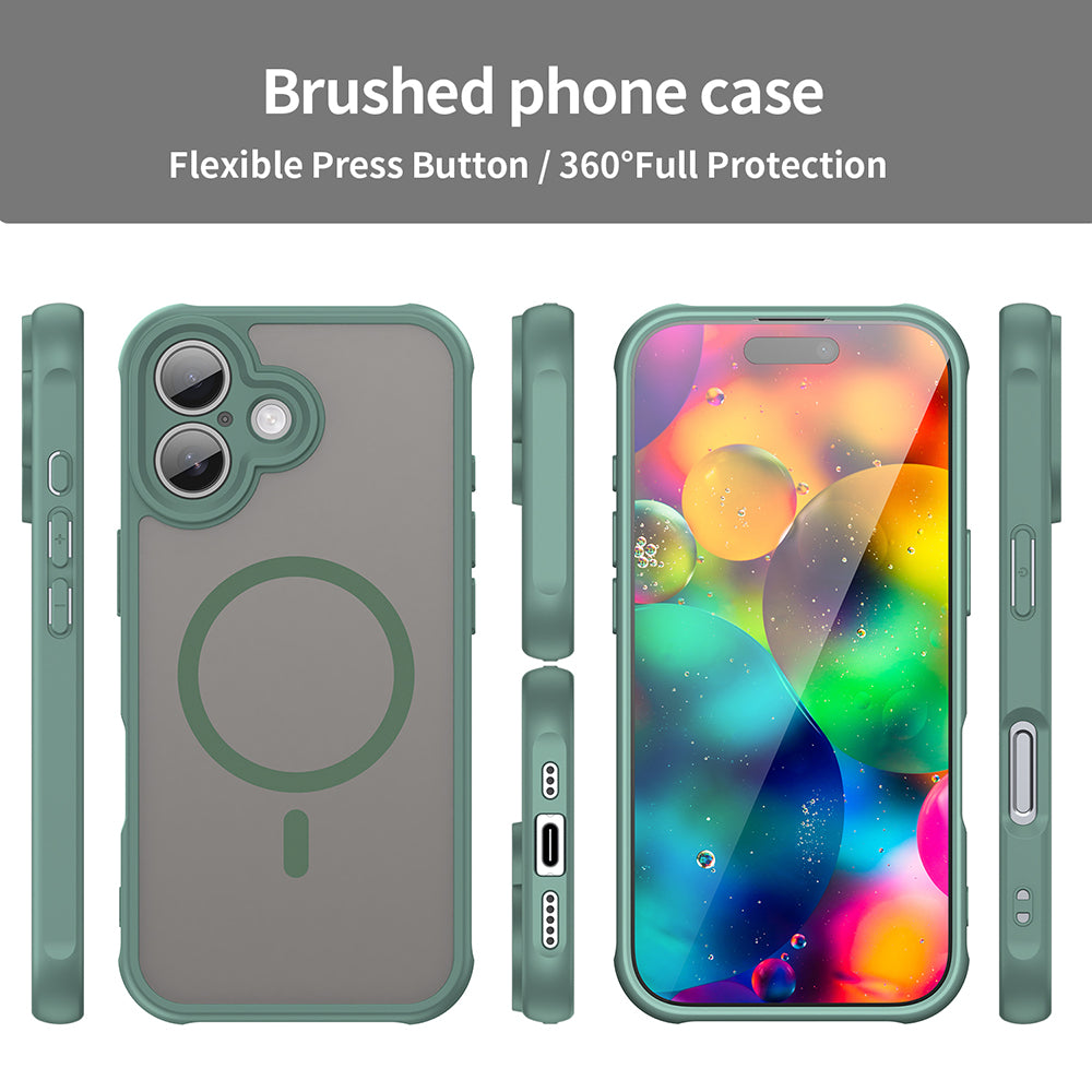 MagSafe Case for Apple iPhone 17, Techsuit, HaloFrost II, Green