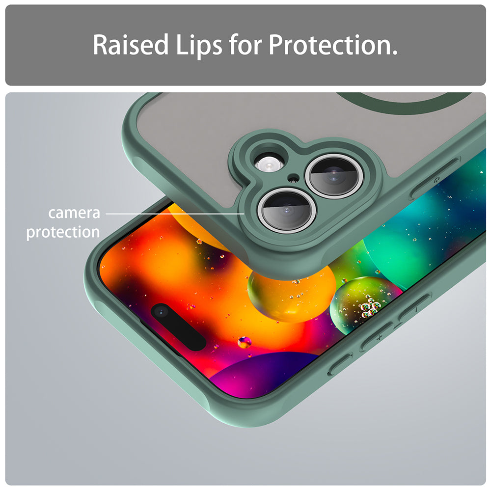 MagSafe Case for Apple iPhone 17, Techsuit, HaloFrost II, Green