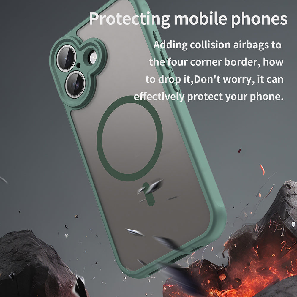MagSafe Case for Apple iPhone 17, Techsuit, HaloFrost II, Green