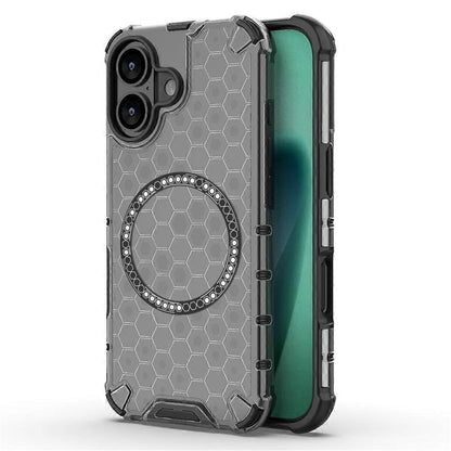 MagSafe Case for Apple iPhone 17, Techsuit, HoneyComb Shield, Black