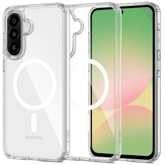 MagSafe Case for Samsung Galaxy A36 A366, Tech-Protect, Flexair Hybrid, Transparent