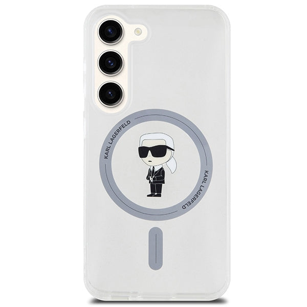MagSafe Case for Samsung Galaxy S24 S921, Karl Lagerfeld, IML Ikonik Karl, Transparent