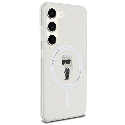 MagSafe Case for Samsung Galaxy S24 S921, Karl Lagerfeld, IML Ikonik Karl, Transparent