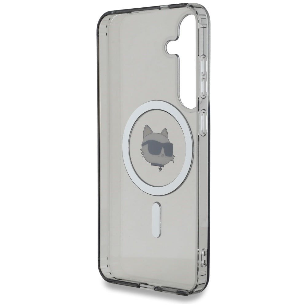 MagSafe Case for Samsung Galaxy S25 S931, Karl Lagerfeld, IML Choupette's Head, Black