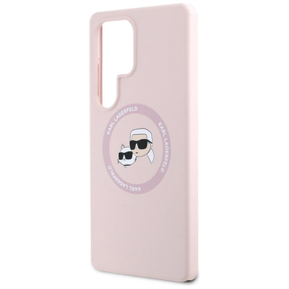 MagSafe Case for Samsung Galaxy S25 Ultra S938, Karl Lagerfeld, Silicone Double Heads, Pink