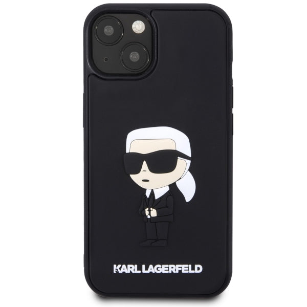 Case for Apple iPhone 14 Plus, Karl Lagerfeld, 3D Rubber Ikonik Karl, Black
