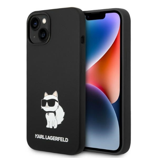 Case for Apple iPhone 14 Plus, Karl Lagerfeld, Silicone Choupette, Black