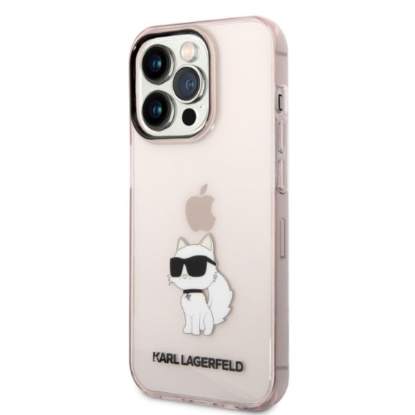 Case for Apple iPhone 14 Pro, Karl Lagerfeld, Ikonik Choupette, Pink