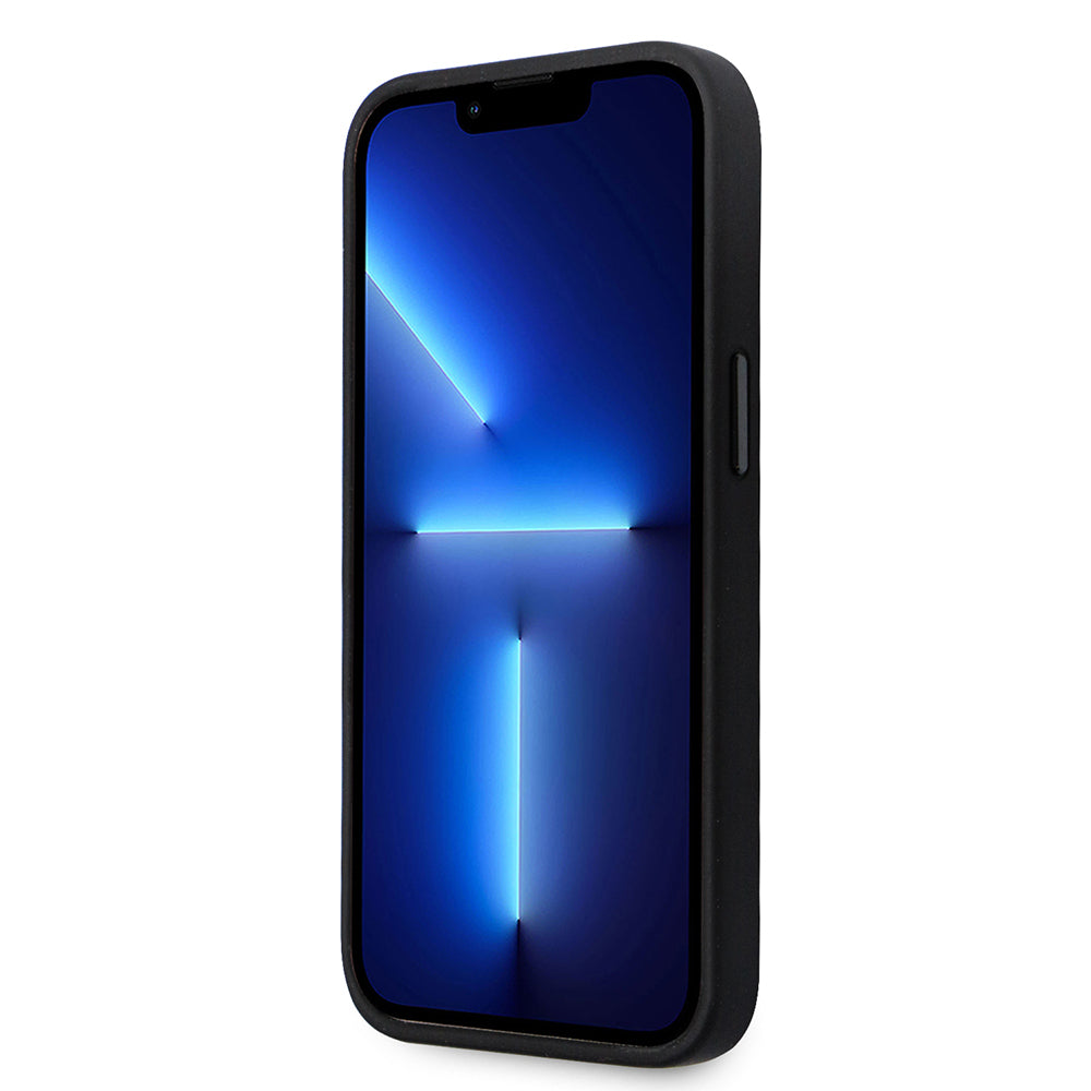 Case for Apple iPhone 14 Pro, Karl Lagerfeld, Silicone Ikonik Karl Metal, Black