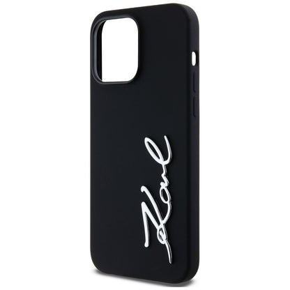 Case for Apple iPhone 14 Pro Max, Karl Lagerfeld, Silicone Script, Black