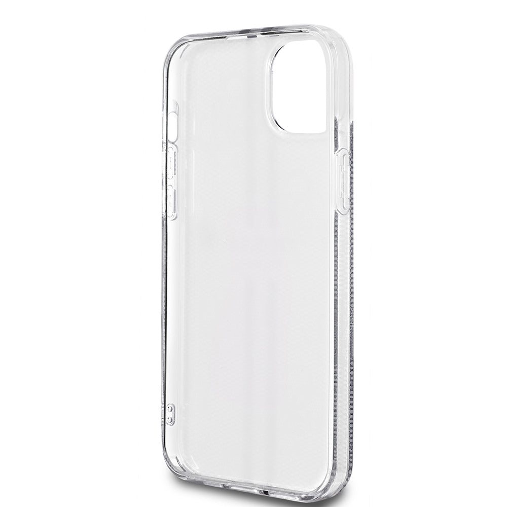 Case for Apple iPhone 15 Plus, Guess, IML 4G Gold Stripe, Black