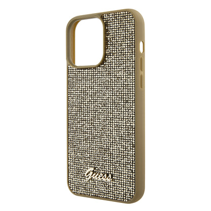 Case for Apple iPhone 15 Pro Max, Guess, Disco Metal Script, Gold