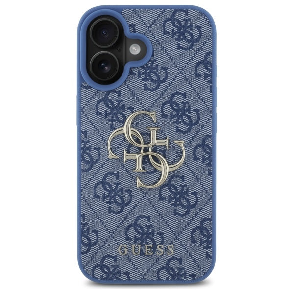 Case for Apple iPhone 16, Guess, 4G Big Logo, Blue