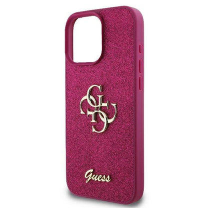 Case for Apple iPhone 16, Guess, Fixed Glitter Big 4G, Purple