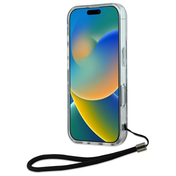 Case for Apple iPhone 16 Plus, Karl Lagerfeld, Zebra with Cord Strap, Purple