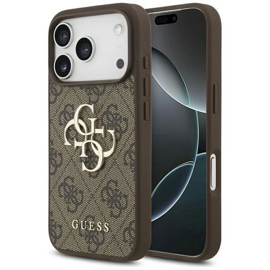 Case for Apple iPhone 17 Pro, Guess, 4G Big Logo, Brown