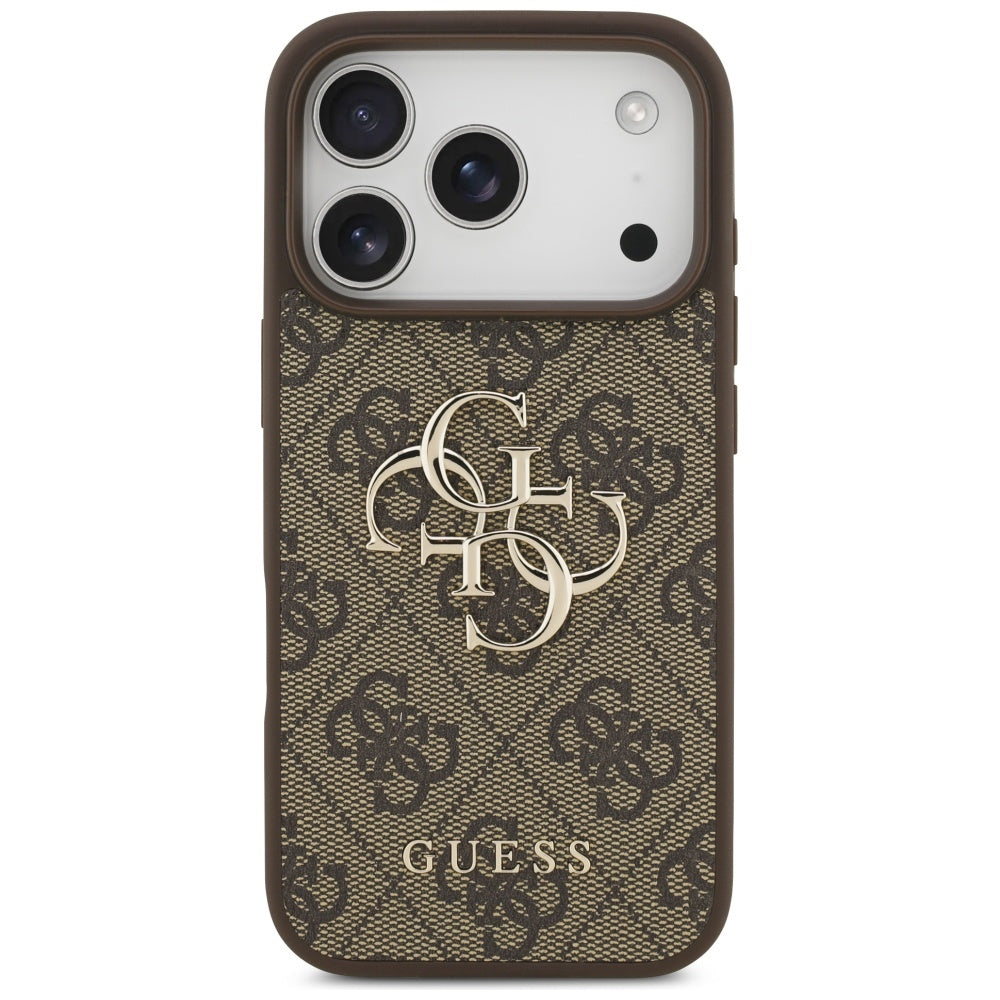 Case for Apple iPhone 17 Pro, Guess, 4G Big Logo, Brown