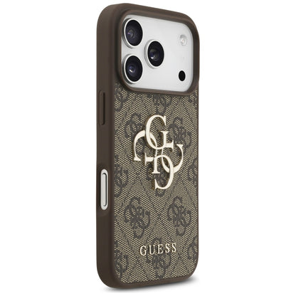 Case for Apple iPhone 17 Pro, Guess, 4G Big Logo, Brown