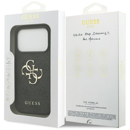 Case for Apple iPhone 17 Pro, Guess, 4G Big Logo, Black
