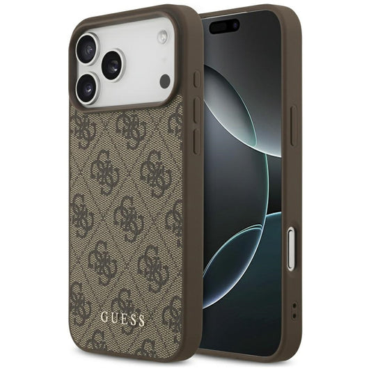 Case for Apple iPhone 17 Pro Max, Guess, 4G Classic, Brown