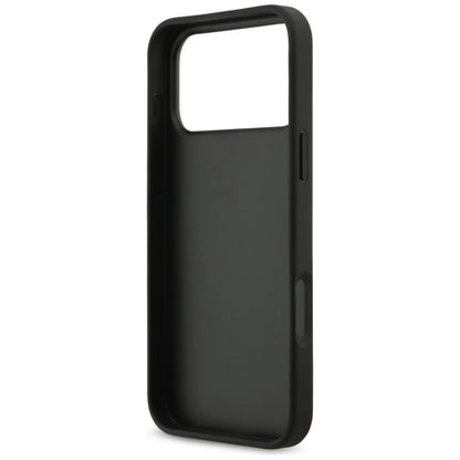 Case for Apple iPhone 17 Pro Max, Guess, 4G Grained Big and Classic Logo, Black