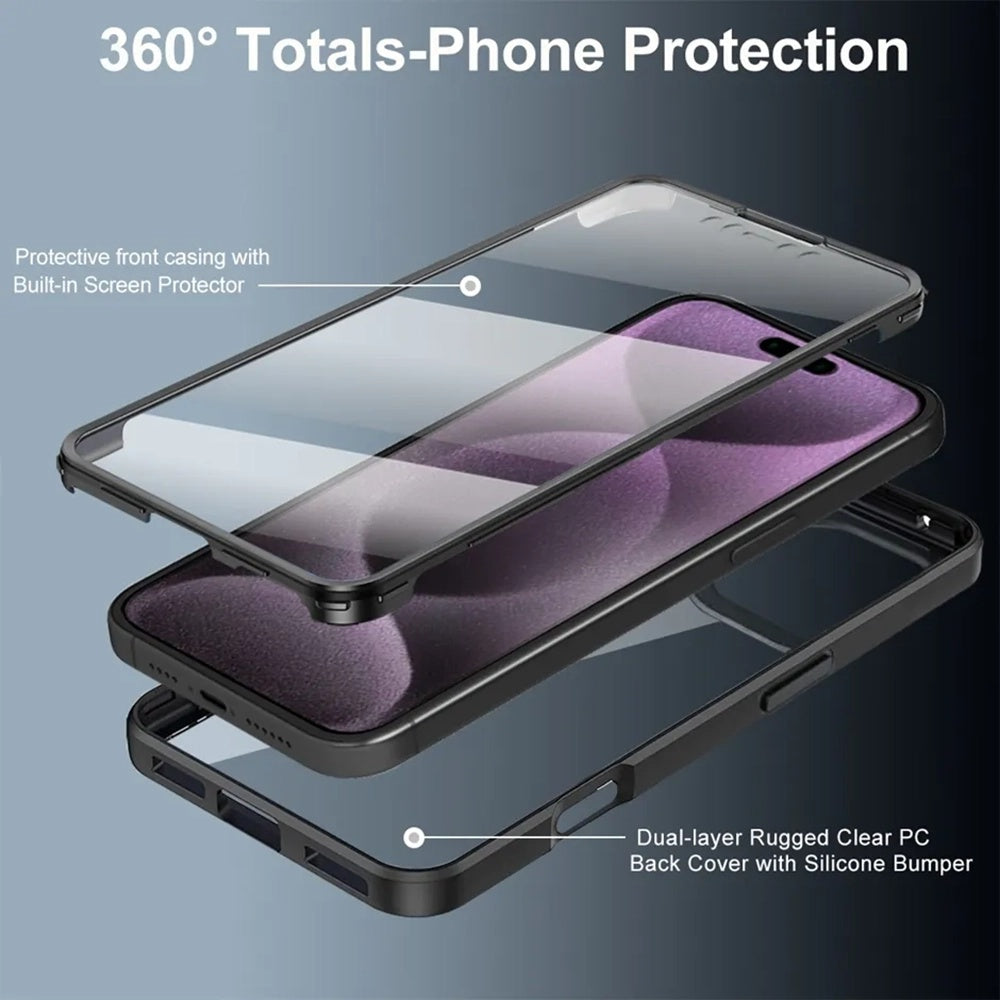 Case for Apple iPhone 17 Pro, Techsuit, ColorVerse 360, Black
