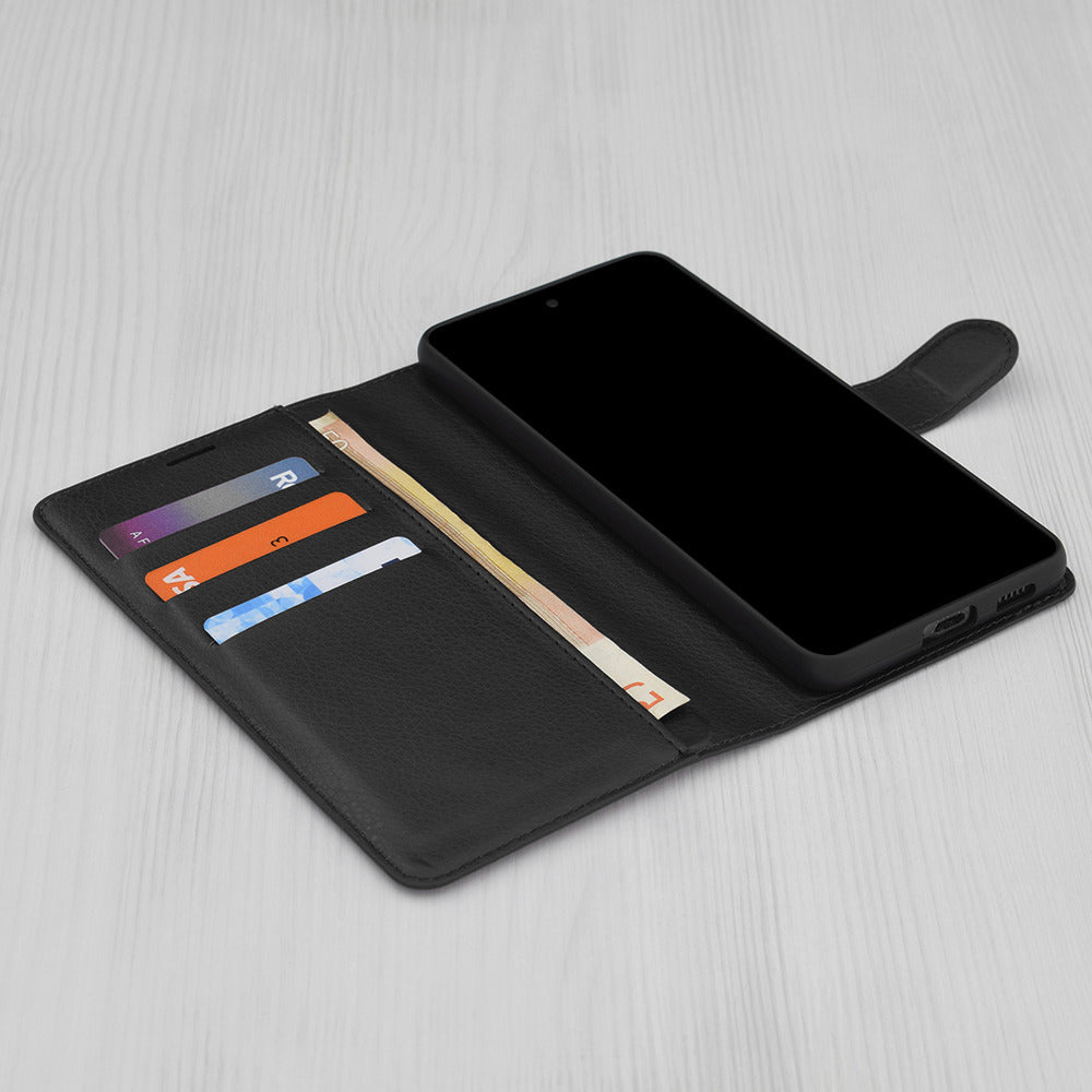 Case for Apple iPhone 17 Pro, Techsuit, Leather Folio, Black