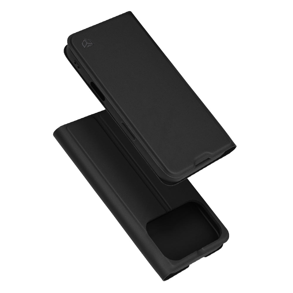 Case for Apple iPhone 17 Pro, Techsuit, Magskin Book, Black