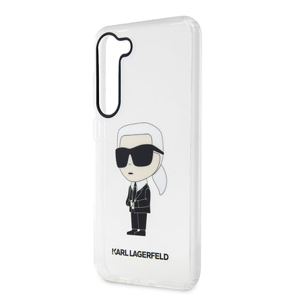 Case for Samsung Galaxy S23+ S916, Karl Lagerfeld, Ikonik Karl, Transparent