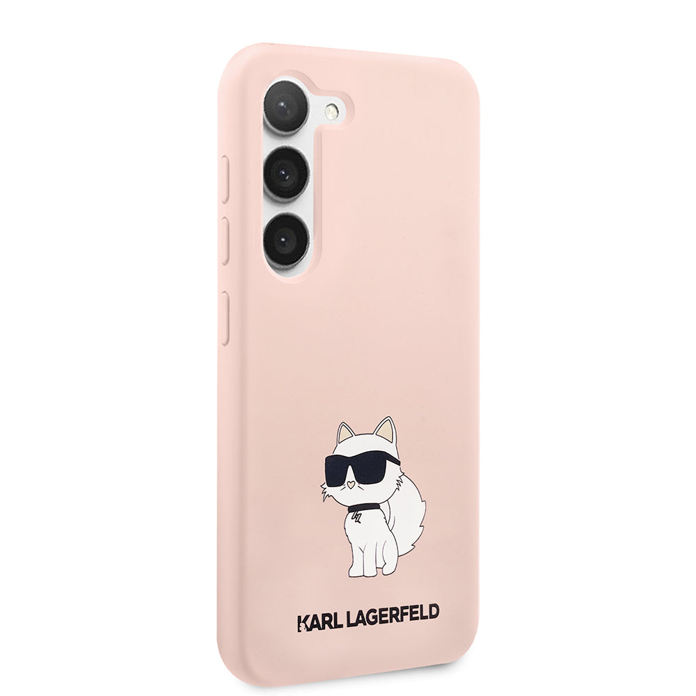 Case for Samsung Galaxy S23 S911, Karl Lagerfeld, Choupette Silicone, Pink