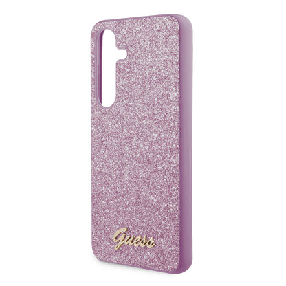 Case for Samsung Galaxy S24 S921, Guess, Glitter Script, Purple