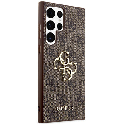 Case for Samsung Galaxy S24 Ultra S928, Guess, 4G Big Logo, Brown