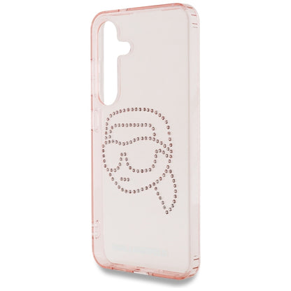 Case for Samsung Galaxy S25 S931, Karl Lagerfeld, IML Rhinestones Karl's Head, Pink