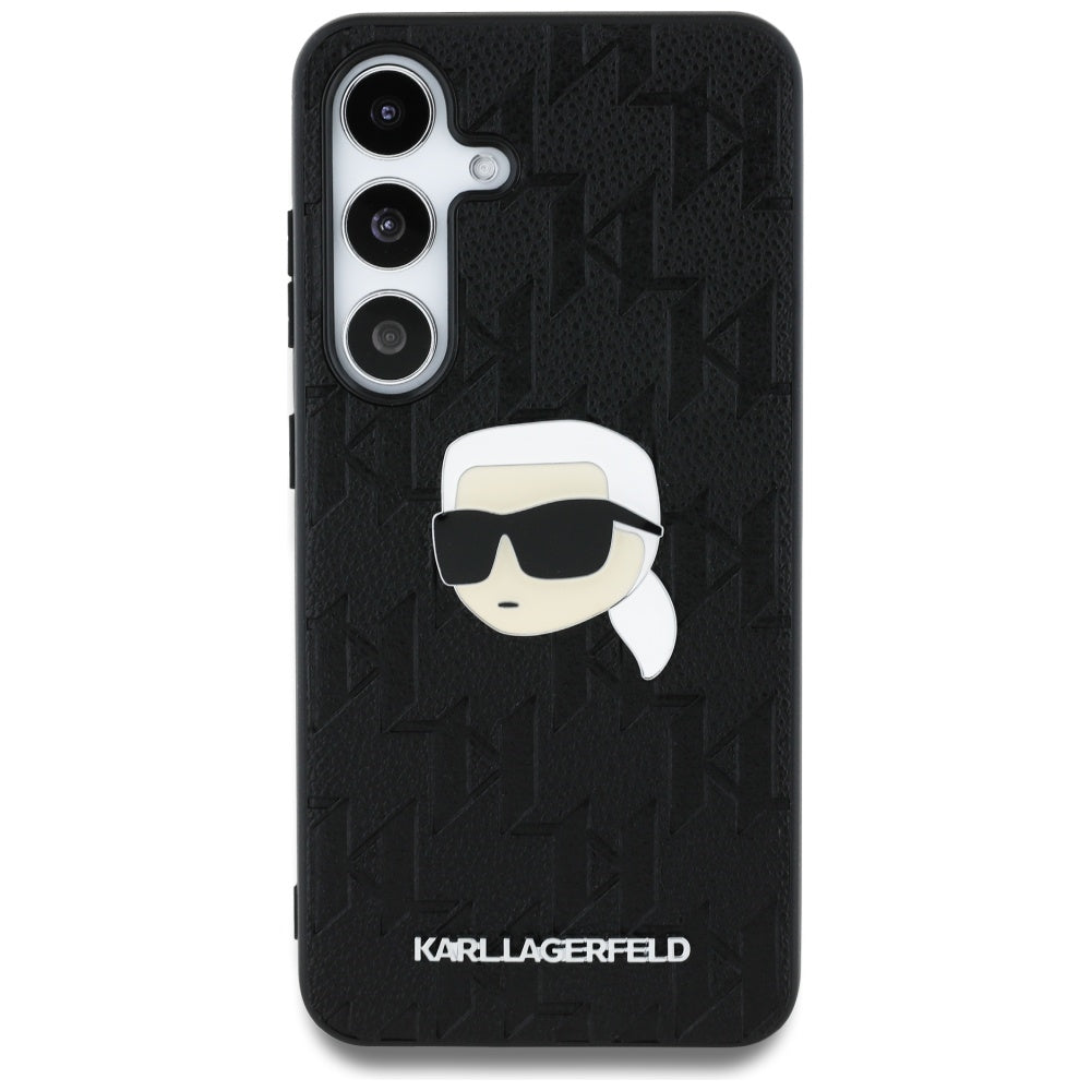 Case for Samsung Galaxy S25 S931, Karl Lagerfeld, Monogram Karl's Head, Black