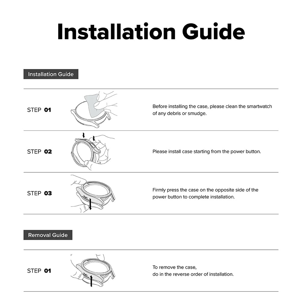 Ringke Slim Case for Samsung Galaxy Watch8 40mm, Set of 2 pieces, Transparent