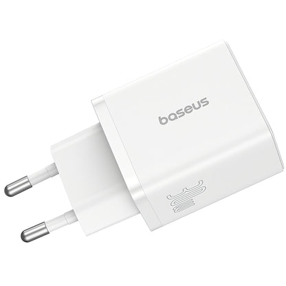 Network Charger Baseus Cube, 30W, 2.4A, 1 x USB-A - 1 x USB-C, White P10111404213-00 