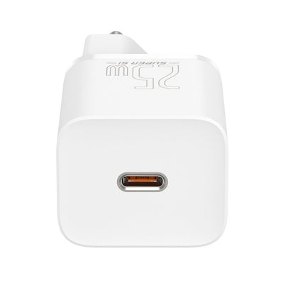 Baseus Super Si USB-C Network Charger with USB-C Cable, 25W, 3A, 1 x USB-C, White TZCCCSUP-L02 