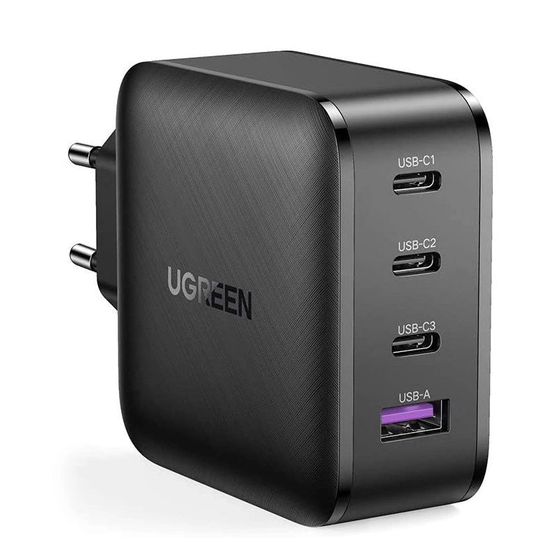 Network Charger UGREEN CD104, 65W, 3A, 1 x USB-A - 3 x USB-C, Black