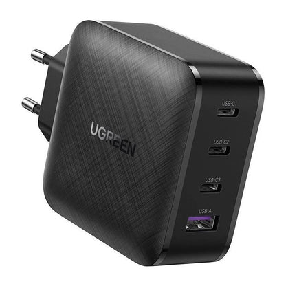 Network Charger UGREEN CD104, 65W, 3A, 1 x USB-A - 3 x USB-C, Black