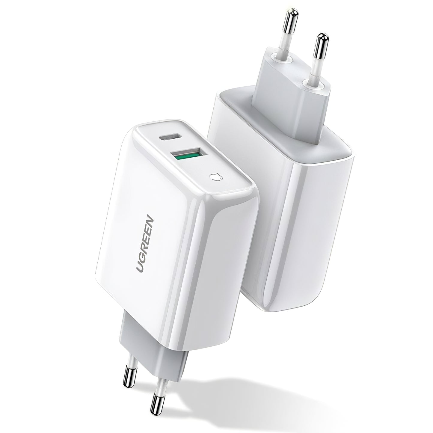 Network Charger UGREEN CD170, 36W, 3A, 1 x USB-A - 1 x USB-C, White 
