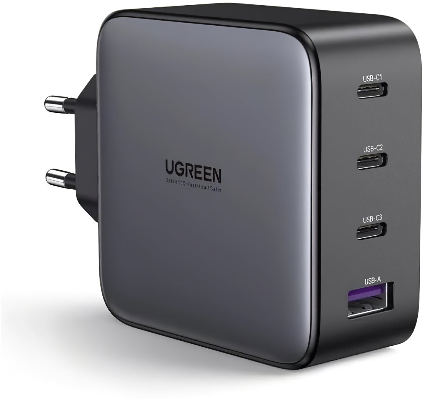 Network Charger UGREEN CD226, 100W, 3A, 1 x USB-A - 3 x USB-C, Black 