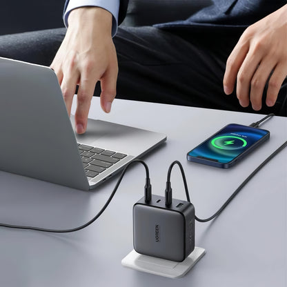 Network Charger UGREEN CD226, 100W, 3A, 1 x USB-A - 3 x USB-C, Black 
