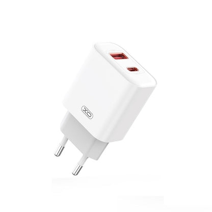 Network Charger with USB-C Cable XO Design CE12, 20W, 3A, 1 x USB-A - 1 x USB-C, White