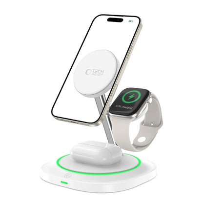 Tech-Protect QI15W-A46 3in1 Wireless Network Charger, 15W, 1.67A, White