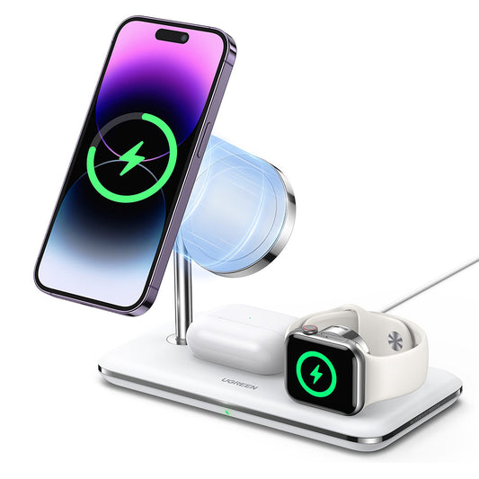 UGREEN CD278 3in1 Wireless Network Charger, 25W, 1.67A, White