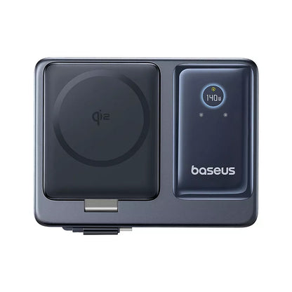 Baseus Nomos QI 5in1 Charging Station, 140W, 5A, 1 x USB-A - 2 x USB-C, Black P10178800123-00